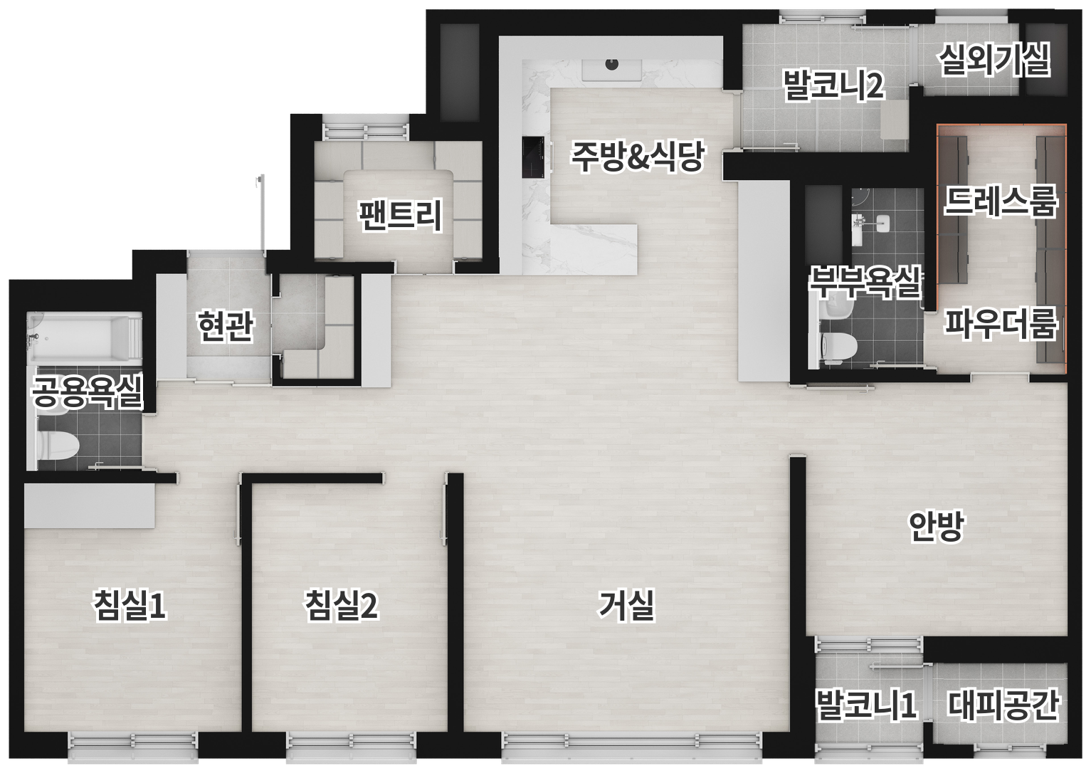 84A 타입 평면도