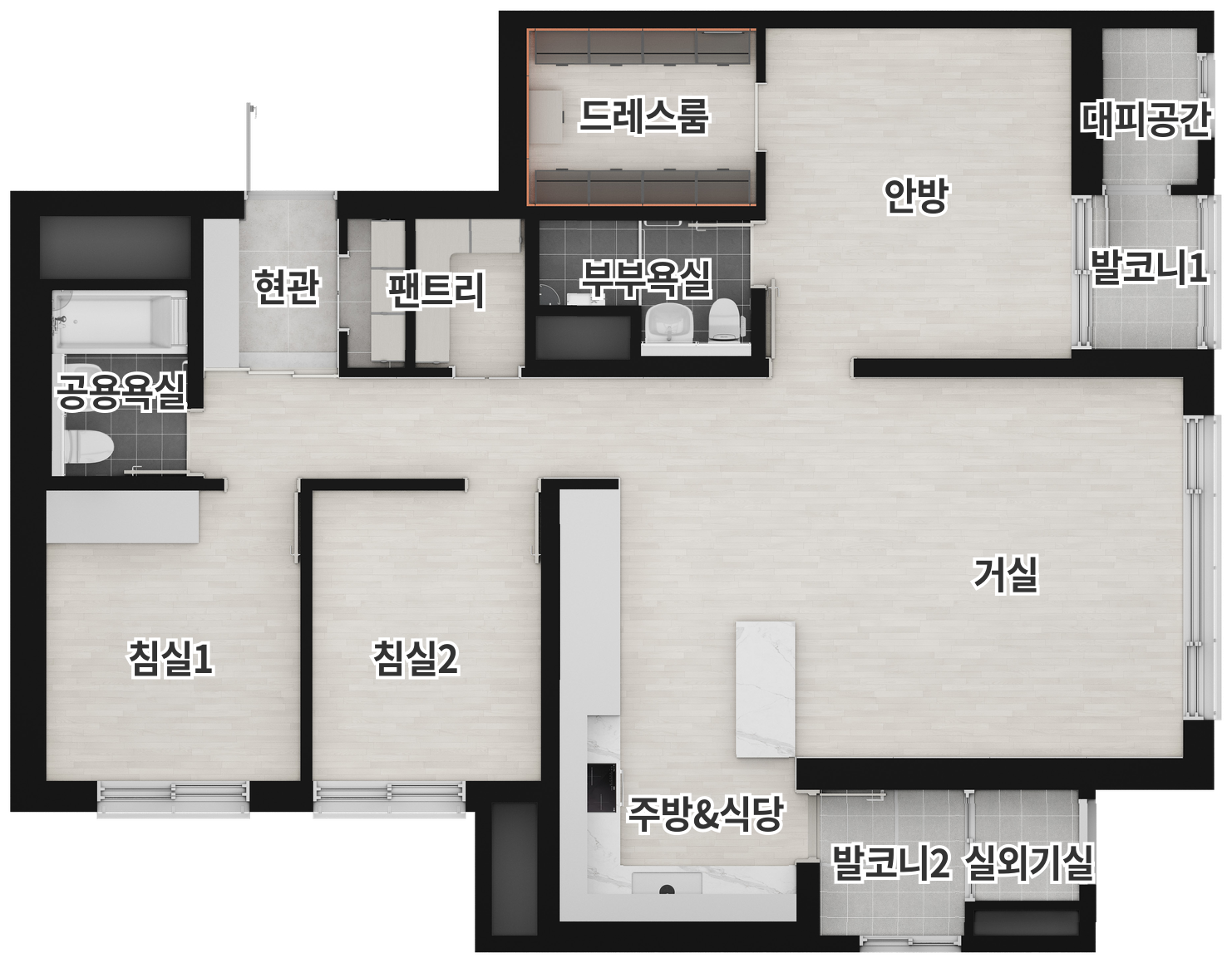 84B 타입 평면도